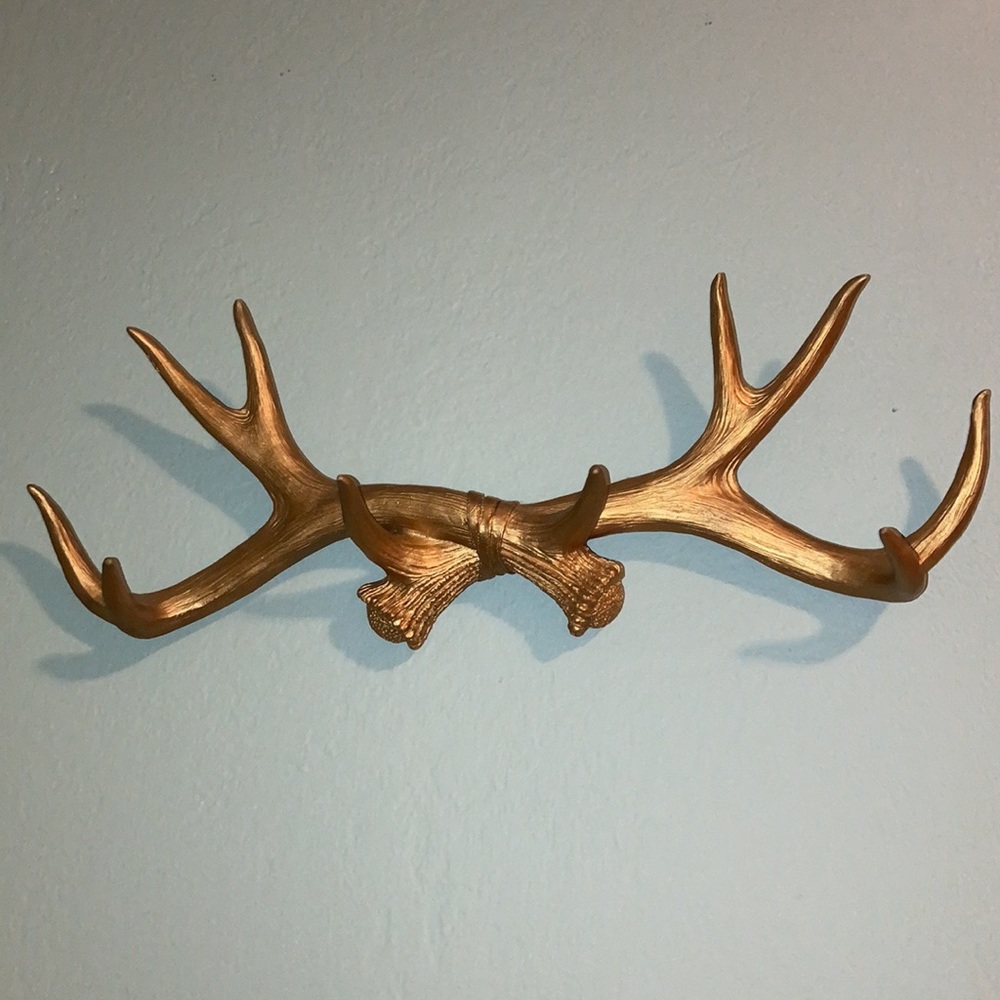 Gold Antler Hanger Wallpiece